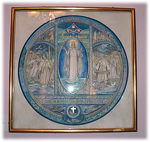Painting of Saint Blane at Scottish Churches House, Dunblane